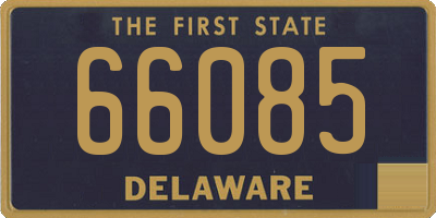 DE license plate 66085