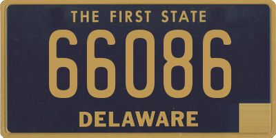 DE license plate 66086