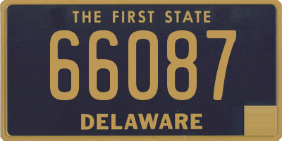 DE license plate 66087