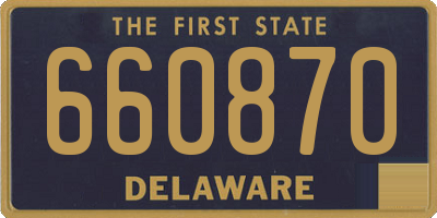 DE license plate 660870