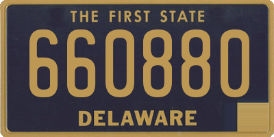 DE license plate 660880