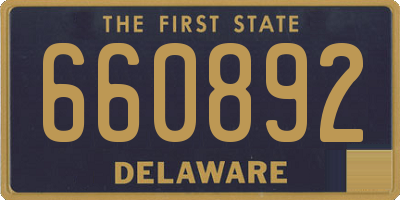 DE license plate 660892