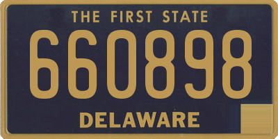 DE license plate 660898