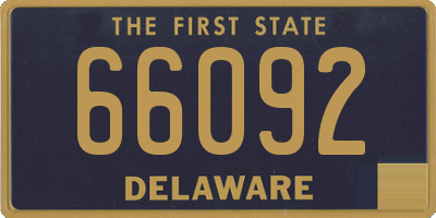 DE license plate 66092