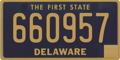 DE license plate 660957
