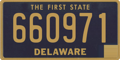 DE license plate 660971