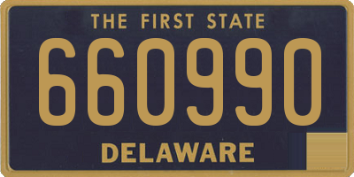 DE license plate 660990