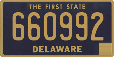 DE license plate 660992