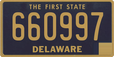 DE license plate 660997