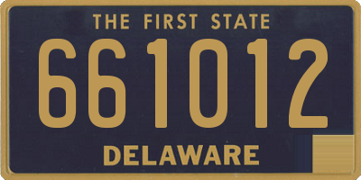 DE license plate 661012