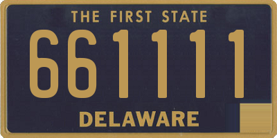 DE license plate 661111