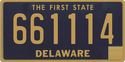 DE license plate 661114
