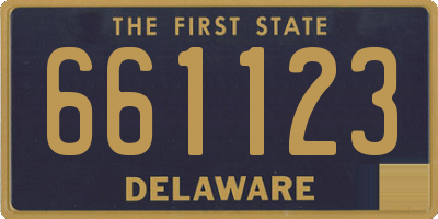 DE license plate 661123