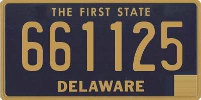 DE license plate 661125