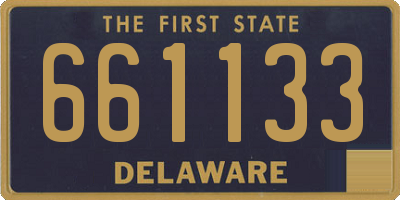 DE license plate 661133