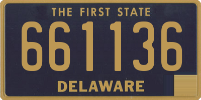 DE license plate 661136