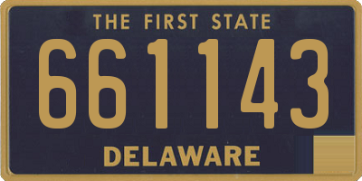 DE license plate 661143
