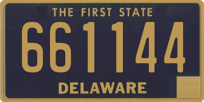 DE license plate 661144