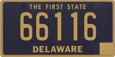 DE license plate 66116