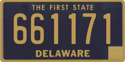 DE license plate 661171