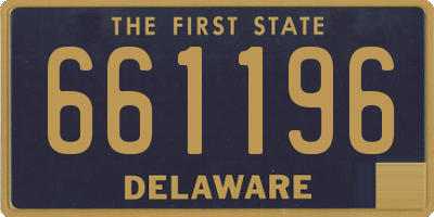 DE license plate 661196
