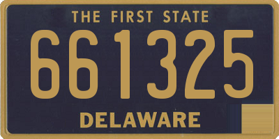 DE license plate 661325