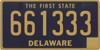 DE license plate 661333