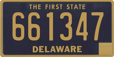DE license plate 661347