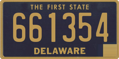 DE license plate 661354