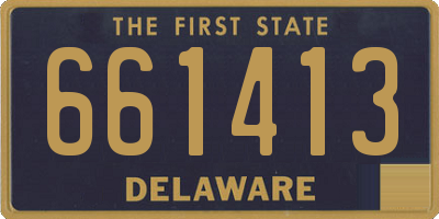 DE license plate 661413