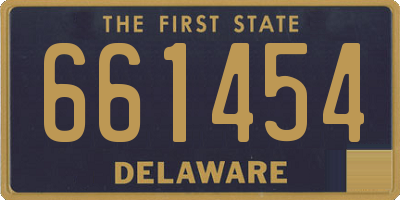 DE license plate 661454