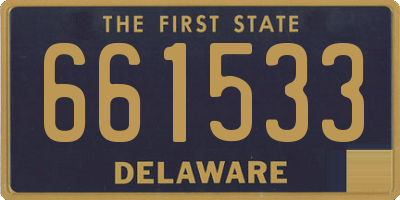 DE license plate 661533