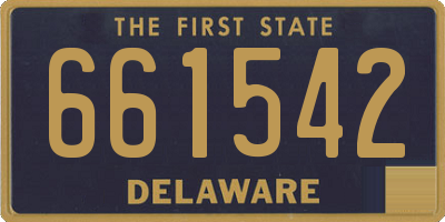 DE license plate 661542