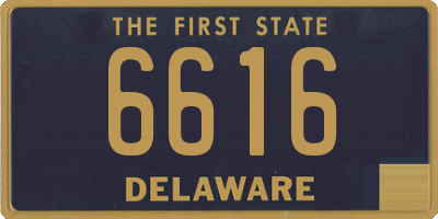DE license plate 6616