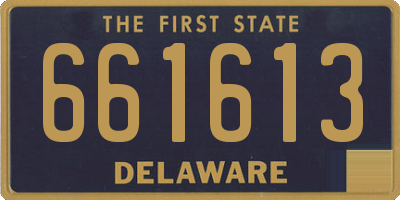DE license plate 661613