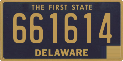 DE license plate 661614