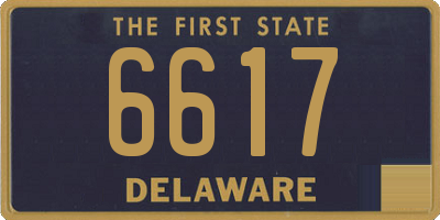 DE license plate 6617