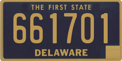 DE license plate 661701
