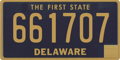 DE license plate 661707