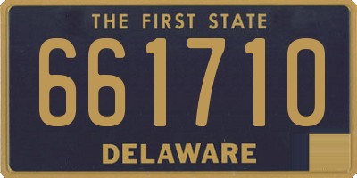 DE license plate 661710