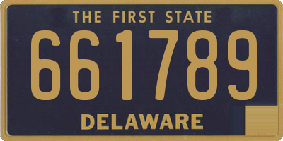 DE license plate 661789