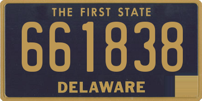 DE license plate 661838