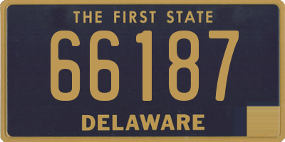 DE license plate 66187