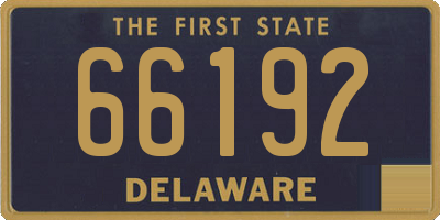 DE license plate 66192