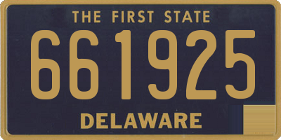 DE license plate 661925