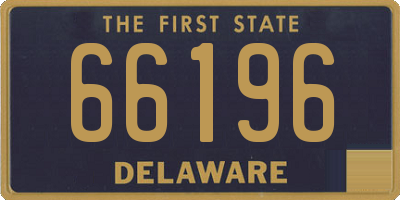 DE license plate 66196
