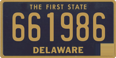 DE license plate 661986