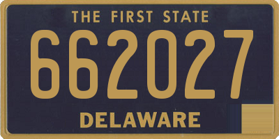 DE license plate 662027