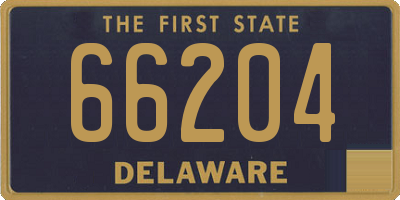 DE license plate 66204