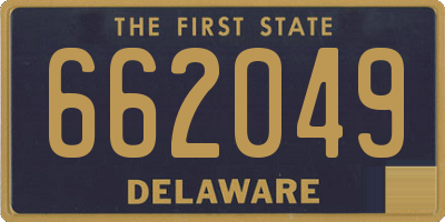 DE license plate 662049